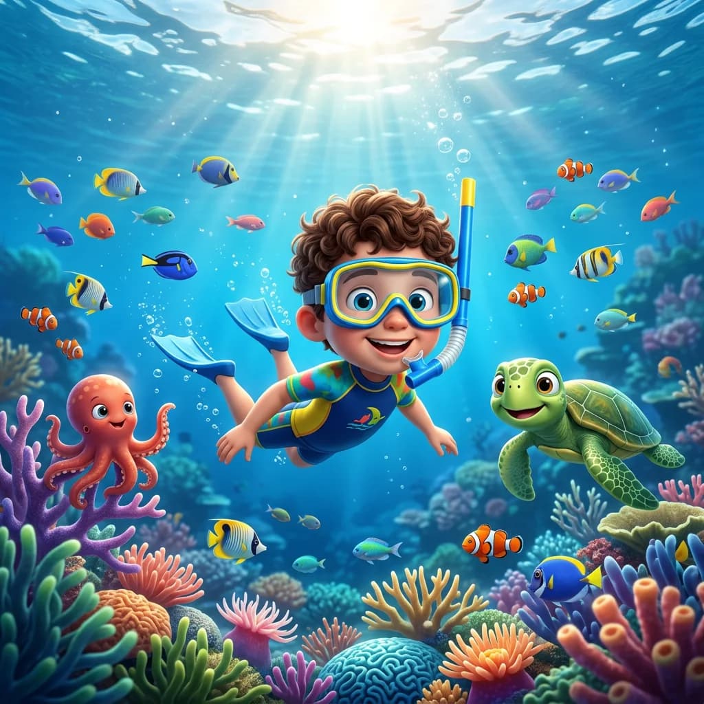 Sample illustration from a personalized LittleReaders children's book