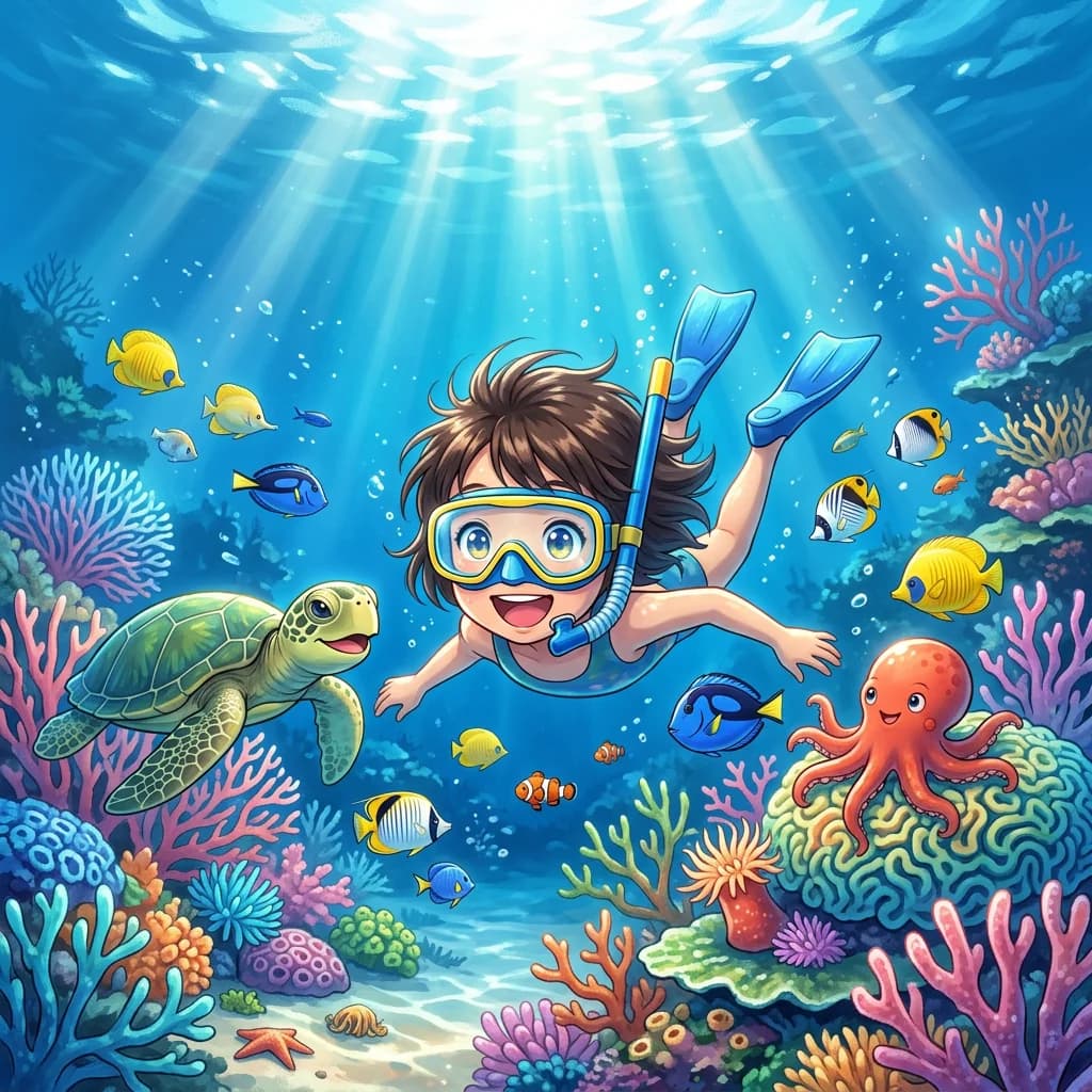 Sample illustration from a personalized LittleReaders children's book