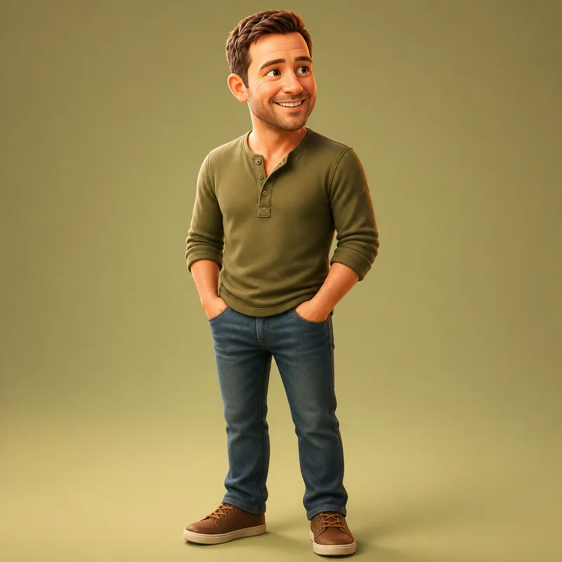 Dad as a character in the 3D Animated style