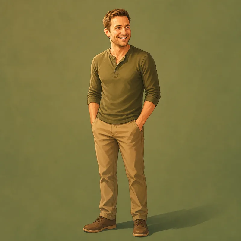 Dad as a character in the Painterly Anime style